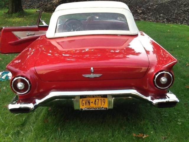 1957 Dark Rose Ford Thunderbird Convertible