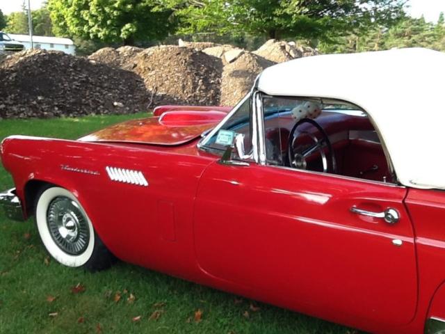 1957 Dark Rose Ford Thunderbird Convertible