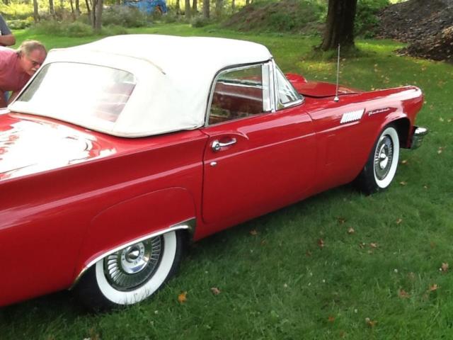 1957 Dark Rose Ford Thunderbird Convertible