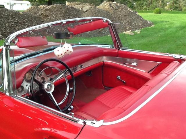 1957 Dark Rose Ford Thunderbird Convertible