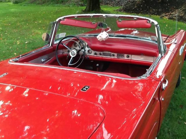 1957 Dark Rose Ford Thunderbird Convertible