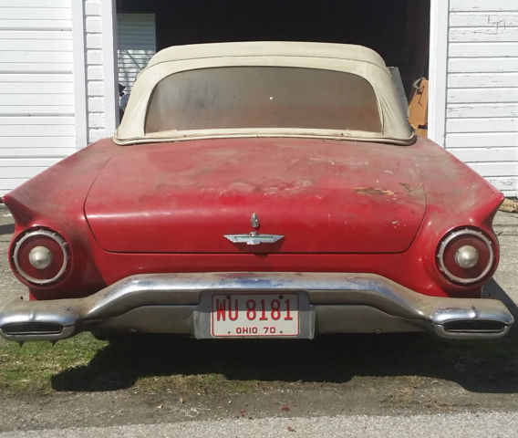 1957 Red Ford Thunderbird Convertible