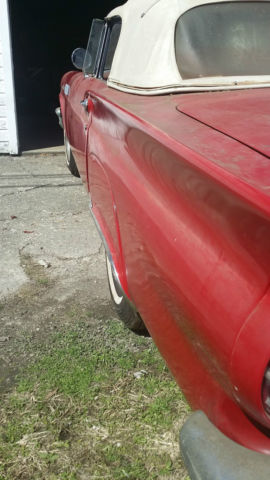 1957 Red Ford Thunderbird Convertible
