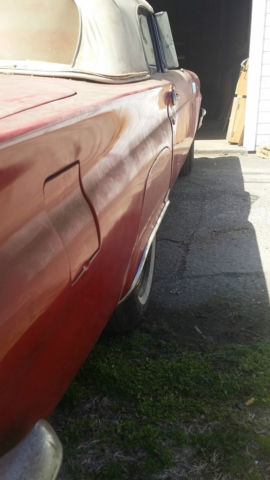 1957 Red Ford Thunderbird Convertible