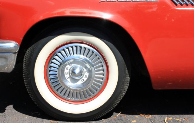 1957 Red Ford Thunderbird Convertible hard top