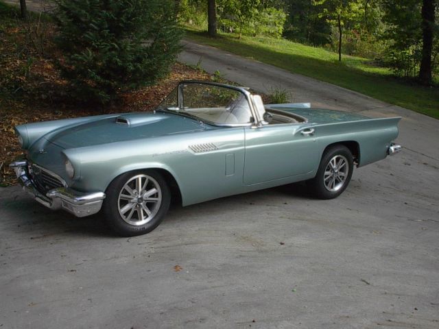 1957 Aquamarine Mist 2000 Ford color Ford Thunderbird Convertible