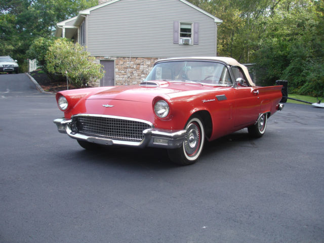 1957 Flame Red Ford Thunderbird Convertible