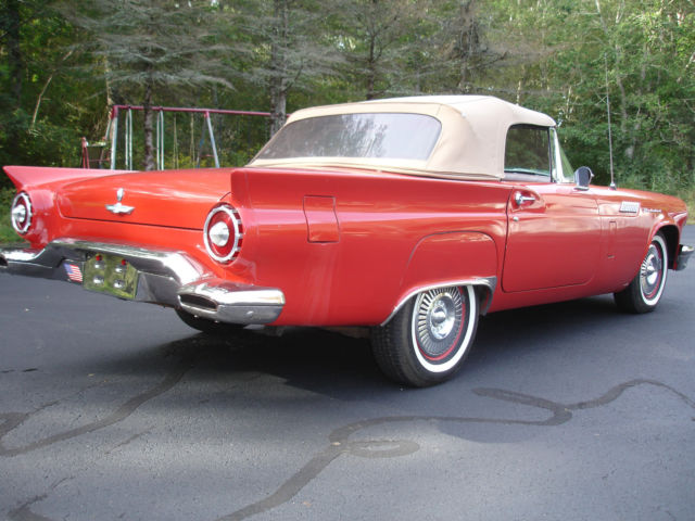 1957 Flame Red Ford Thunderbird Convertible