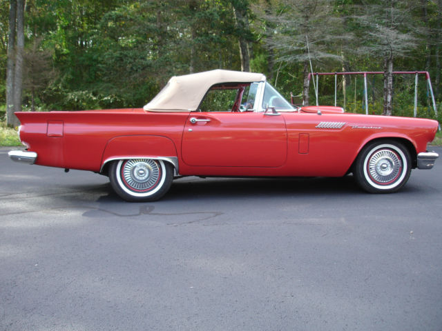 1957 Flame Red Ford Thunderbird Convertible