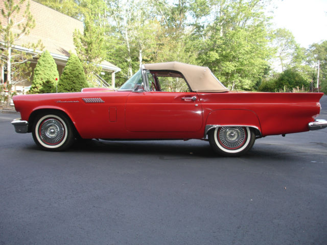 1957 Flame Red Ford Thunderbird Convertible