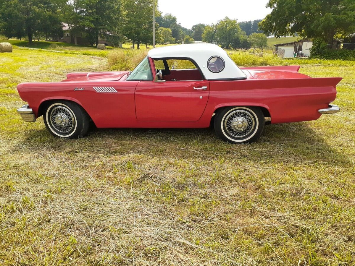 1957 Red Ford Thunderbird Coupe