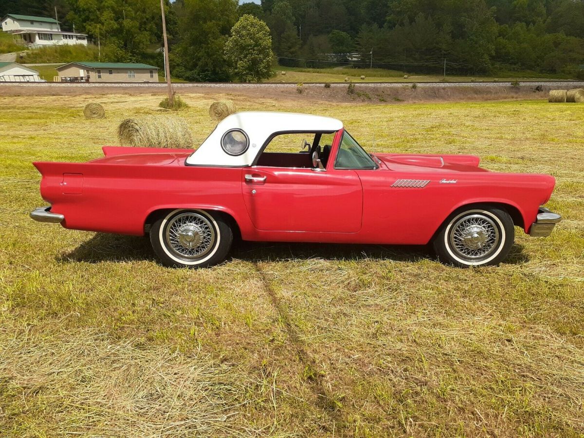 1957 Red Ford Thunderbird Coupe