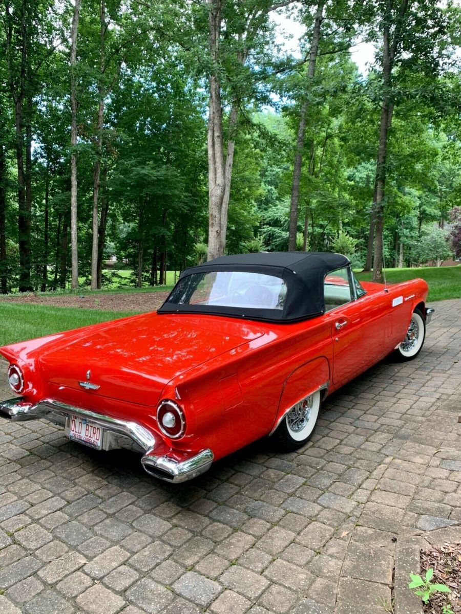 1957 Red Ford Thunderbird Convertible