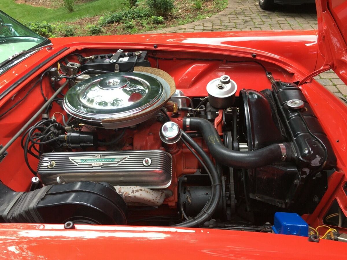 1957 Red Ford Thunderbird Convertible
