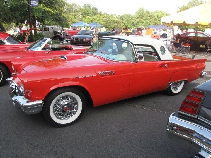 1957 Red Ford Thunderbird Convertible