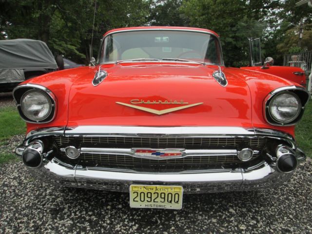 1957 Orange Chevrolet Bel Air/150/210 hardtop
