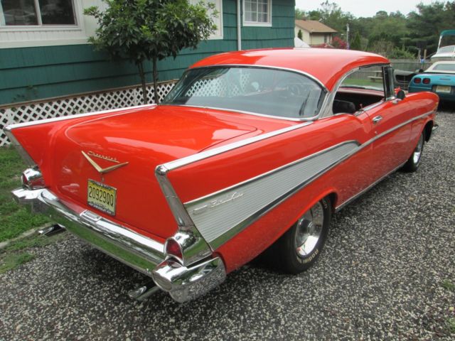 1957 Orange Chevrolet Bel Air/150/210 hardtop