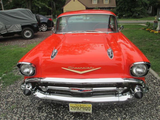 1957 Orange Chevrolet Bel Air/150/210 hardtop