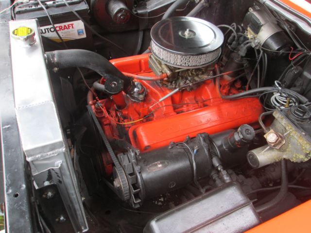 1957 Orange Chevrolet Bel Air/150/210 hardtop