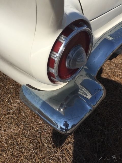 1957 White Ford Thunderbird Convertible
