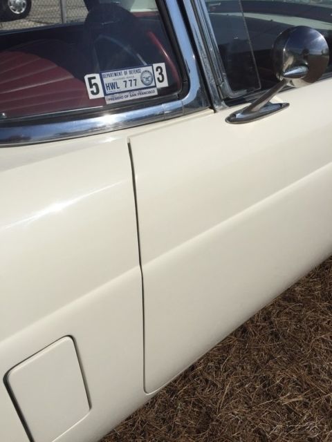 1957 White Ford Thunderbird Convertible