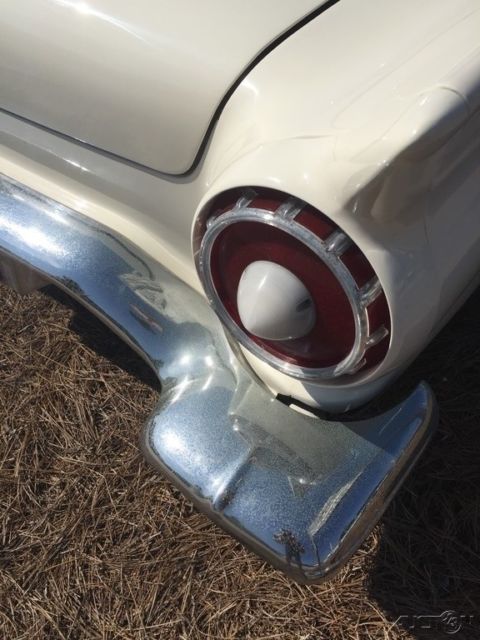 1957 White Ford Thunderbird Convertible