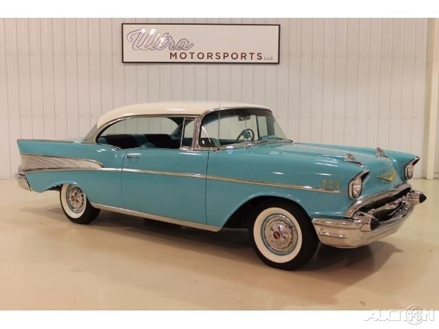 1957 Blue Chevrolet Bel Air/150/210
