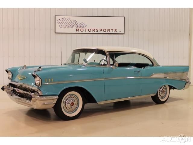 1957 Blue Chevrolet Bel Air/150/210