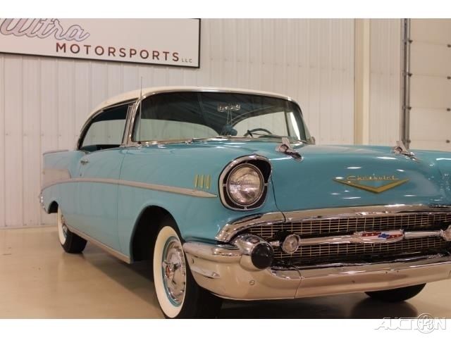 1957 Blue Chevrolet Bel Air/150/210