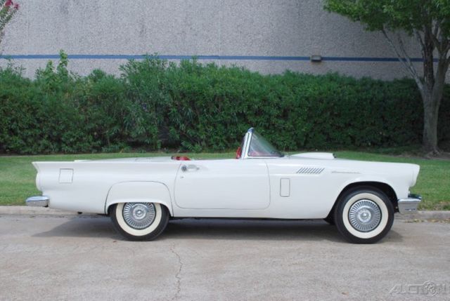 1957 White Ford Thunderbird Convertible