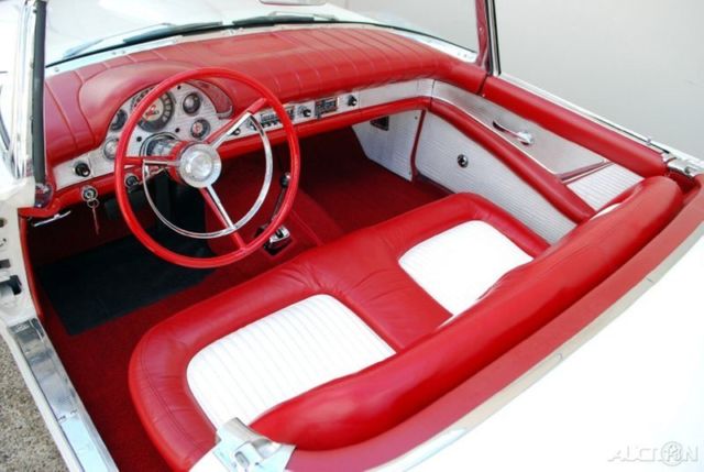 1957 White Ford Thunderbird Convertible