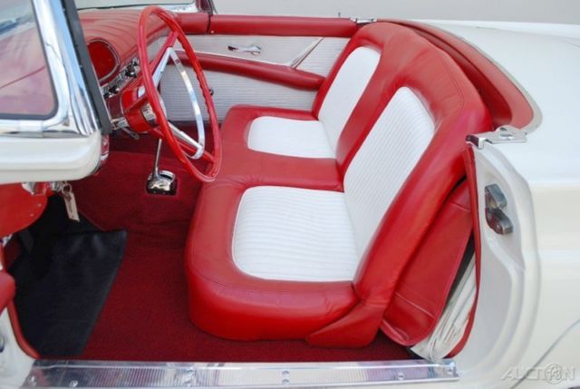 1957 White Ford Thunderbird Convertible