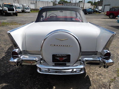 1957 White Chevrolet BEL AIR Convertible