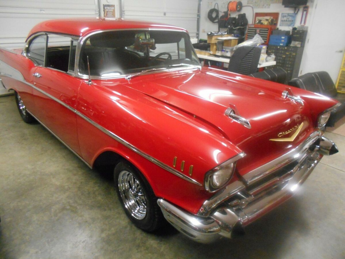1957 Red Chevrolet Bel Air/150/210 Coupe