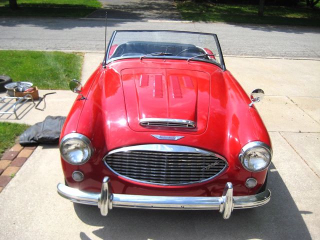 1958 RED Austin Healey Roadster Convertible