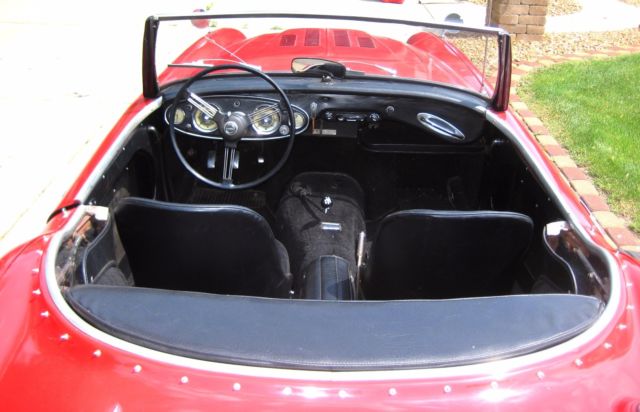 1958 RED Austin Healey Roadster Convertible