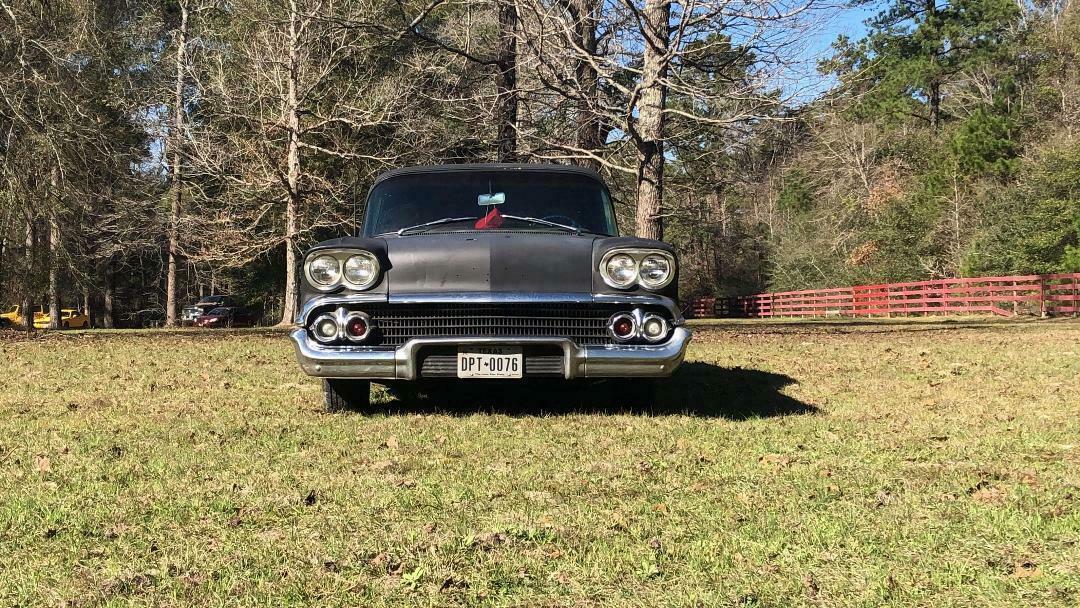 1958 Black Chevrolet Biscayne 4 DOOR (REAR HANDLES SHAVED)