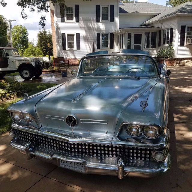 1958 Blue Buick Other Convertible
