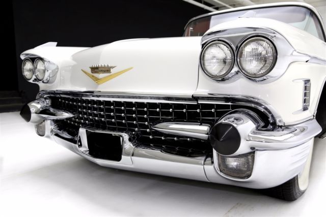 1958 White Cadillac Eldorado Convertible