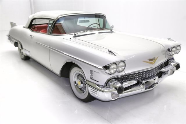 1958 White Cadillac Eldorado Convertible