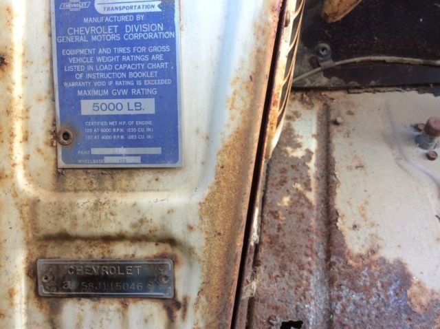 1958 patina Chevrolet Other Pickups Standard Cab Pickup