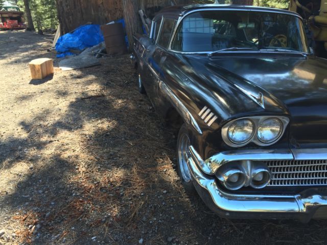 1958 Black Chevrolet Bel Air/150/210 Sedan
