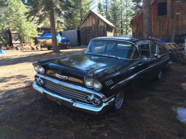 1958 Black Chevrolet Bel Air/150/210 Sedan