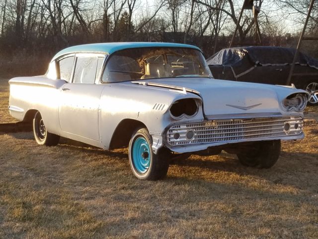 1958 Light grey Chevrolet Bel Air/150/210 Sedan