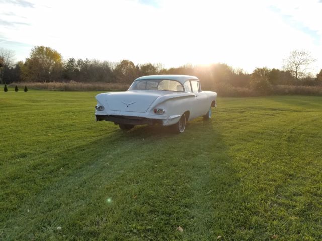 1958 Light grey Chevrolet Bel Air/150/210 Sedan