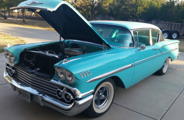 1958 Turquoise Chevrolet Bel Air/150/210