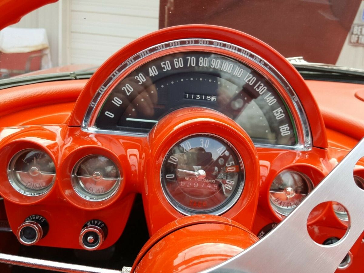 1958 Red Chevrolet Corvette Convertible