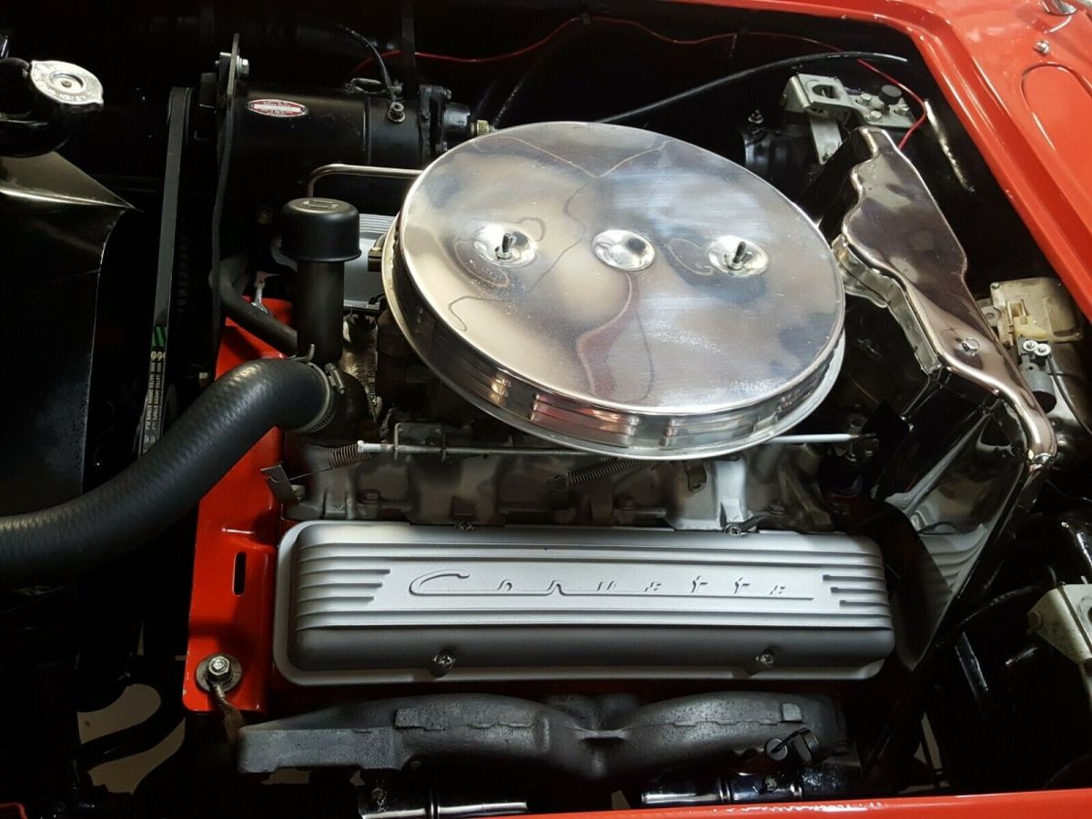 1958 Red Chevrolet Corvette Convertible