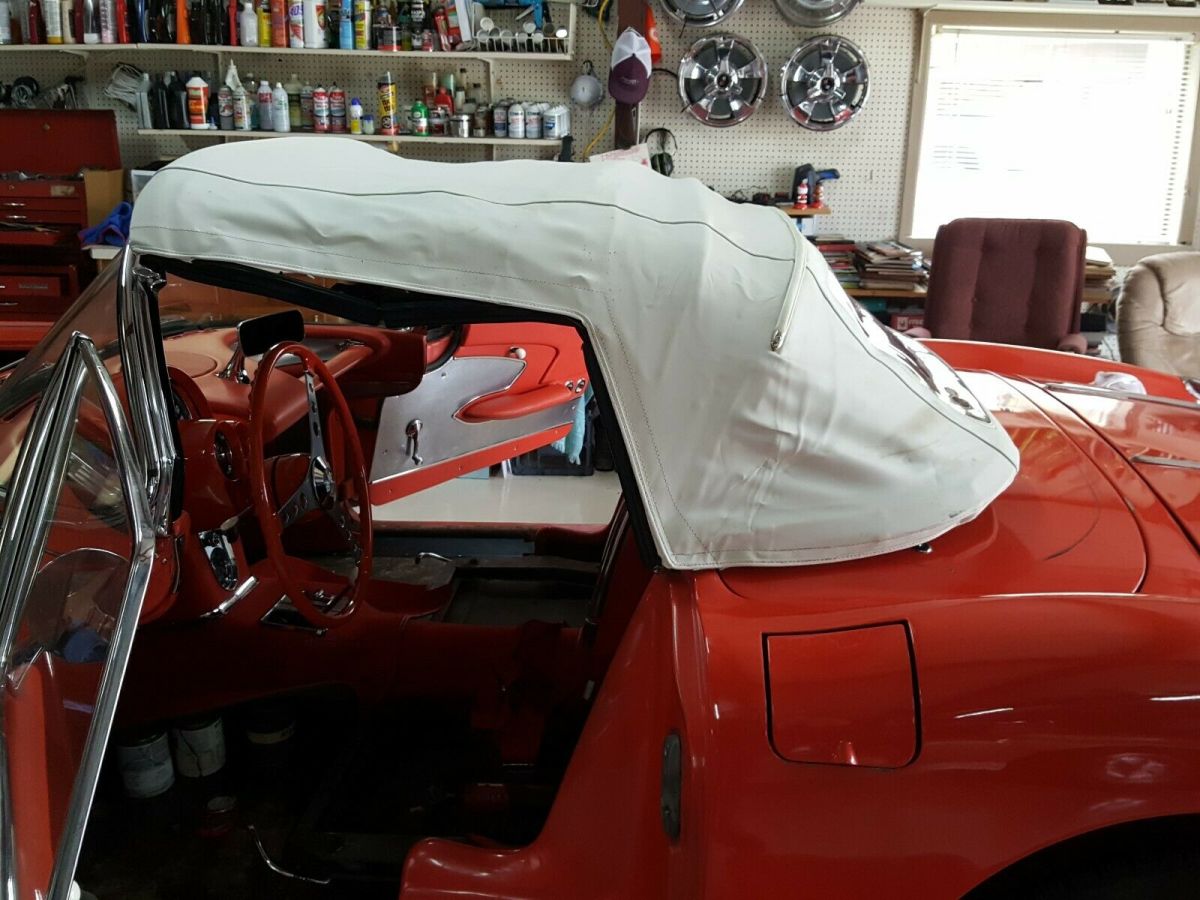 1958 Red Chevrolet Corvette Convertible
