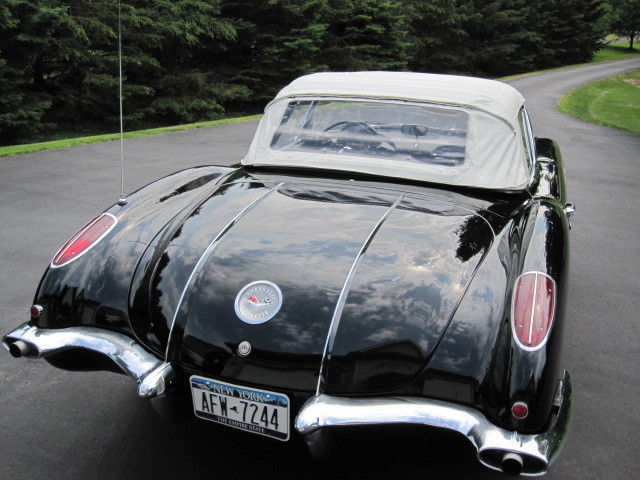 1958 Black Chevrolet Corvette Convertible